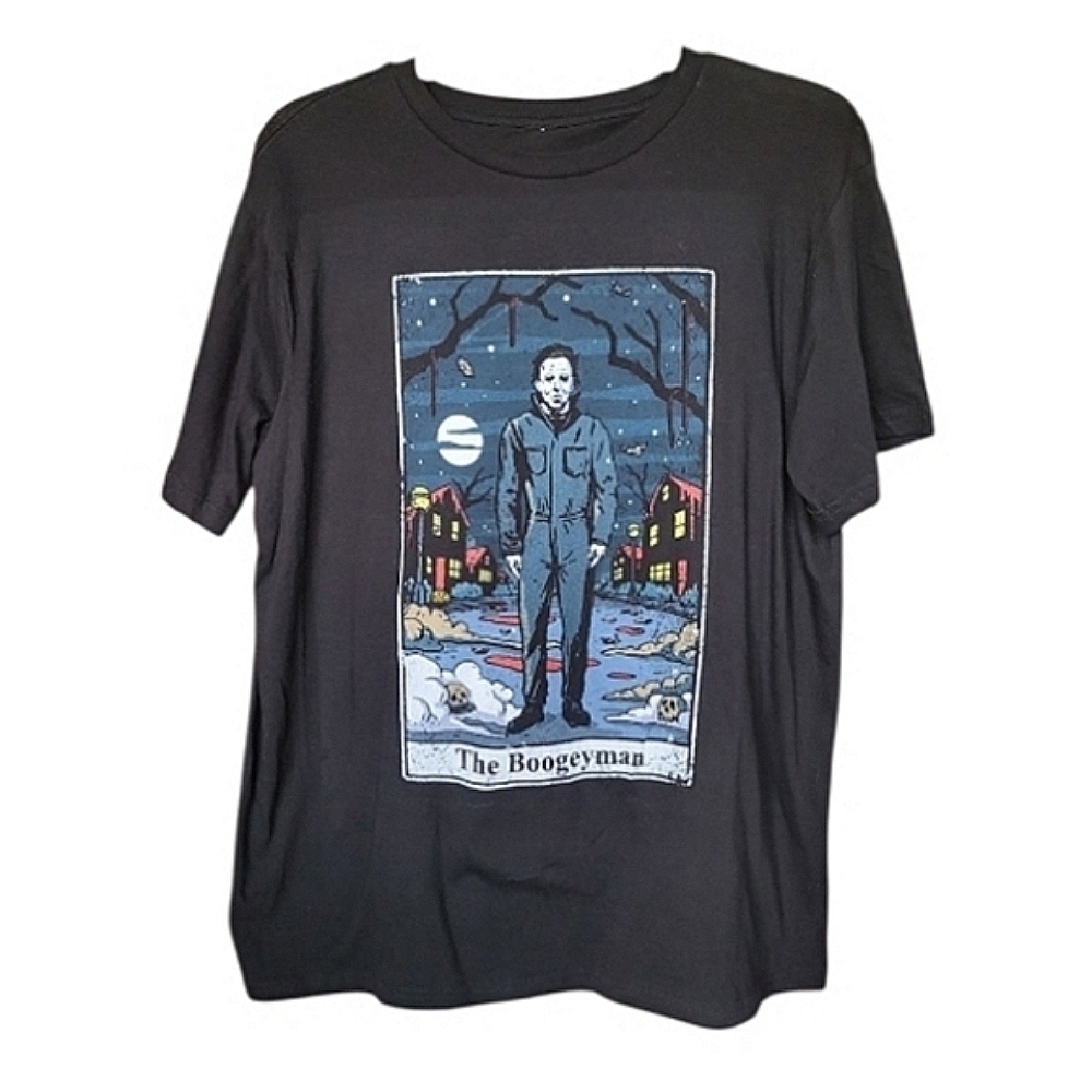 Halloween Michael Myers The Boogeyman Tarot Card Horror Tee Mens M NWT!!